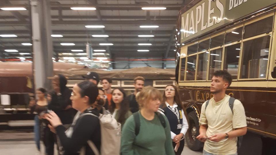 LSFMD students exploring London Transport Museum