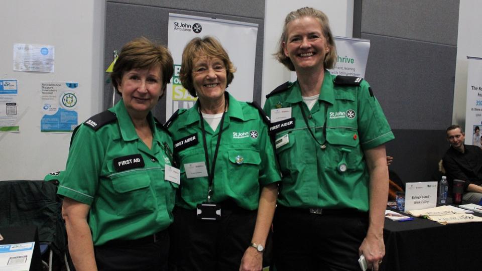 Reps from St John's Ambulance at the Life and Health Sciences Careers Fair