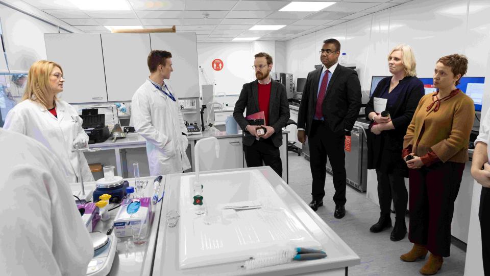 Ealing Council members and Suresh Gamlath tour the West London Food Innovation Centre