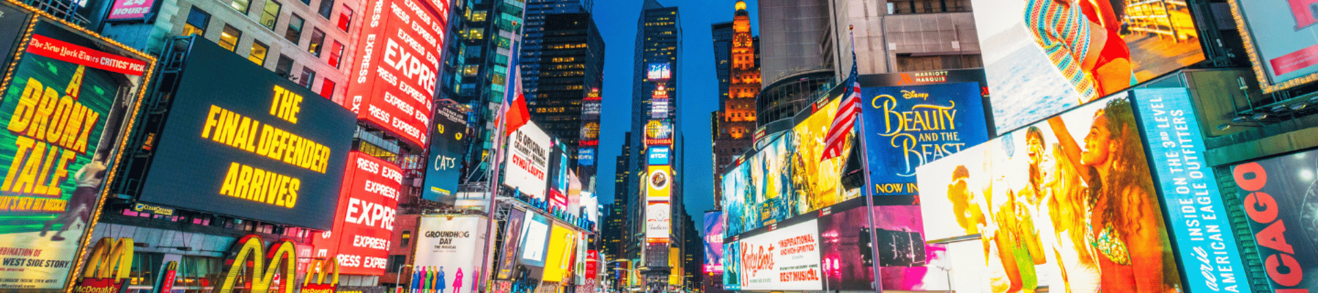 Evening photo of Times Square